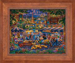 Mickey and Friends Paint in Paris Wall Art by Eric Dowdle Standard Number Canvas 24" x 30" Rustic Andalucian
