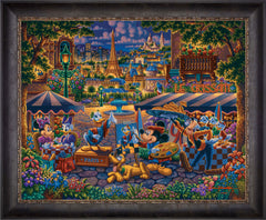Mickey and Friends Paint in Paris Wall Art by Eric Dowdle Standard Number Canvas 24" x 30" Cabernet
