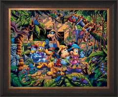 Mickey and Friends Exploring the Jungle Wall Art by Eric Dowdle Standard Number Canvas 24" x 30" Estate Bronze