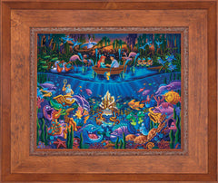 Little Mermaid - Part of Your World Wall Art by Eric Dowdle Standard Number Canvas 16" x 20" Rustic Andalucian