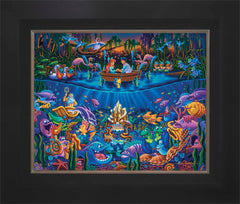 Little Mermaid - Part of Your World Wall Art by Eric Dowdle Standard Number Canvas 16" x 20" Modern Black