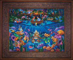 Little Mermaid - Part of Your World Wall Art by Eric Dowdle Standard Number Canvas 16" x 20" Gallery Bronze