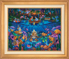 Little Mermaid - Part of Your World Wall Art by Eric Dowdle Standard Number Canvas 24" x 30" Antique Gold