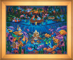 Little Mermaid - Part of Your World Wall Art by Eric Dowdle Standard Number Canvas 24" x 30" Gallery Gold