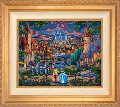 Cinderella's Enchanted Evening Wall Art by Eric Dowdle Standard Number Canvas 16" x 20" Antique Gold