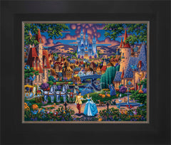 Cinderella's Enchanted Evening Wall Art by Eric Dowdle Standard Number Canvas 16" x 20" Modern Black