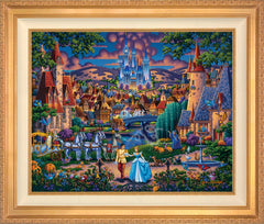 Cinderella's Enchanted Evening Wall Art by Eric Dowdle Standard Number Canvas 24" x 30" Antique Gold