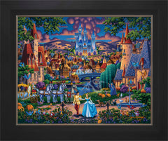 Cinderella's Enchanted Evening Wall Art by Eric Dowdle Standard Number Canvas 24" x 30" Modern Black
