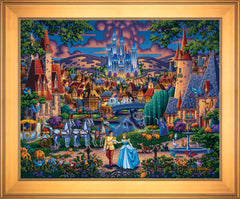 Cinderella's Enchanted Evening Wall Art by Eric Dowdle Standard Number Canvas 24" x 30" Gallery Gold