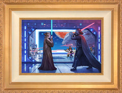 Obi-Wan's™ Final Battle Wall Art by Thomas Kinkade Studios Standard Number Canvas 12" x 18" Antique Gold