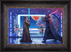 Obi-Wan's™ Final Battle Wall Art by Thomas Kinkade Studios Standard Number Canvas 12" x 18" Cabernet