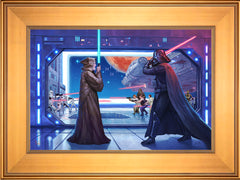 Obi-Wan's™ Final Battle Wall Art by Thomas Kinkade Studios Standard Number Canvas 12" x 18" Gallery Gold