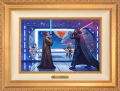 Obi-Wan's™ Final Battle Wall Art by Thomas Kinkade Studios Estate Edition Canvas 12" x 18" Antique Gold