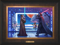 Obi-Wan's™ Final Battle Wall Art by Thomas Kinkade Studios Estate Edition Canvas 12" x 18" Estate Bronze