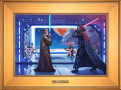 Obi-Wan's™ Final Battle Wall Art by Thomas Kinkade Studios Estate Edition Canvas 12" x 18" Gallery Gold