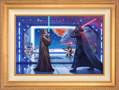 Obi-Wan's™ Final Battle Wall Art by Thomas Kinkade Studios Standard Number Canvas 18" x 27" Antique Gold