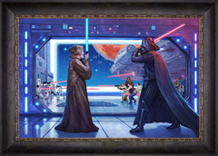 Obi-Wan's™ Final Battle Wall Art by Thomas Kinkade Studios Standard Number Canvas 18" x 27" Cabernet