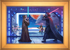 Obi-Wan's™ Final Battle Wall Art by Thomas Kinkade Studios Standard Number Canvas 18" x 27" Gallery Gold