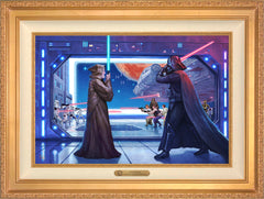 Obi-Wan's™ Final Battle Wall Art by Thomas Kinkade Studios Estate Edition Canvas 18" x 27" Antique Gold