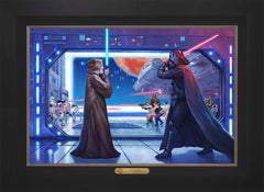 Obi-Wan's™ Final Battle Wall Art by Thomas Kinkade Studios Estate Edition Canvas 18" x 27" Modern Black