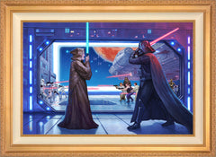Obi-Wan's™ Final Battle Wall Art by Thomas Kinkade Studios Standard Number Canvas 24" x 36" Antique Gold