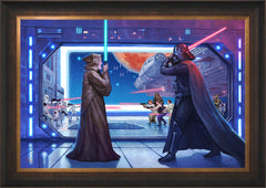 Obi-Wan's™ Final Battle Wall Art by Thomas Kinkade Studios Standard Number Canvas 24" x 36" Estate Bronze