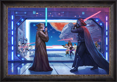 Obi-Wan's™ Final Battle Wall Art by Thomas Kinkade Studios Standard Number Canvas 24" x 36" Cabernet