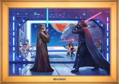 Obi-Wan's™ Final Battle Wall Art by Thomas Kinkade Studios Estate Edition Canvas 24" x 36" Gallery Gold