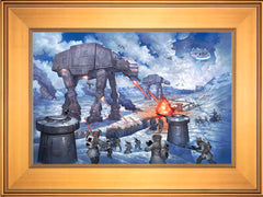 The Battle of Hoth™ Wall Art by Thomas Kinkade Studios Standard Number Canvas 12" x 18" Gallery Gold