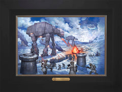 The Battle of Hoth™ Wall Art by Thomas Kinkade Studios Estate Edition Canvas 12" x 18" Modern Black