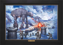 The Battle of Hoth™ Wall Art by Thomas Kinkade Studios Estate Edition Canvas 24" x 36" Modern Black