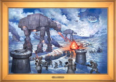 The Battle of Hoth™ Wall Art by Thomas Kinkade Studios Estate Edition Canvas 24" x 36" Gallery Gold