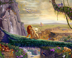 Disney The Lion King - Return to Pride Rock Wall Art by Thomas Kinkade Studios Canvas Gallery Wrap 8" x 10" Unframed