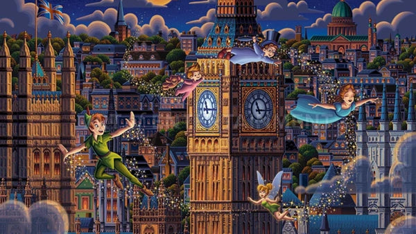 Colorful Big Ben London cityscape painting by Eric Dowdle – Puzzle and fine art collection from Art Brand Studios