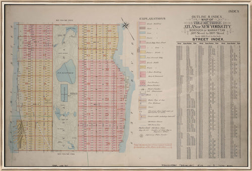 Martha Stewart Perry Street | Urban Map: Color Block District | Framed Modern Wall Art