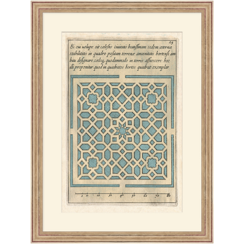 Martha Stewart Lily Pond | Coastal Pattern Study I | Framed Coastal Cottage Wall Art
