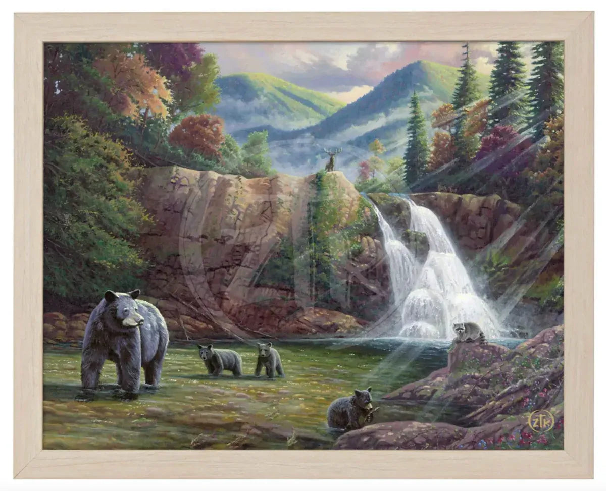 Mountain landscape painting by Zac Kinkade – Americana fine art collection from Art Brand Studios