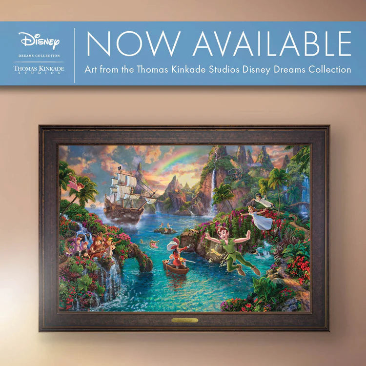 Framed Thomas Kinkade Studios painting of Disney Princess artwork – 50% marketing covered with Art Brand Studios Wholesale.