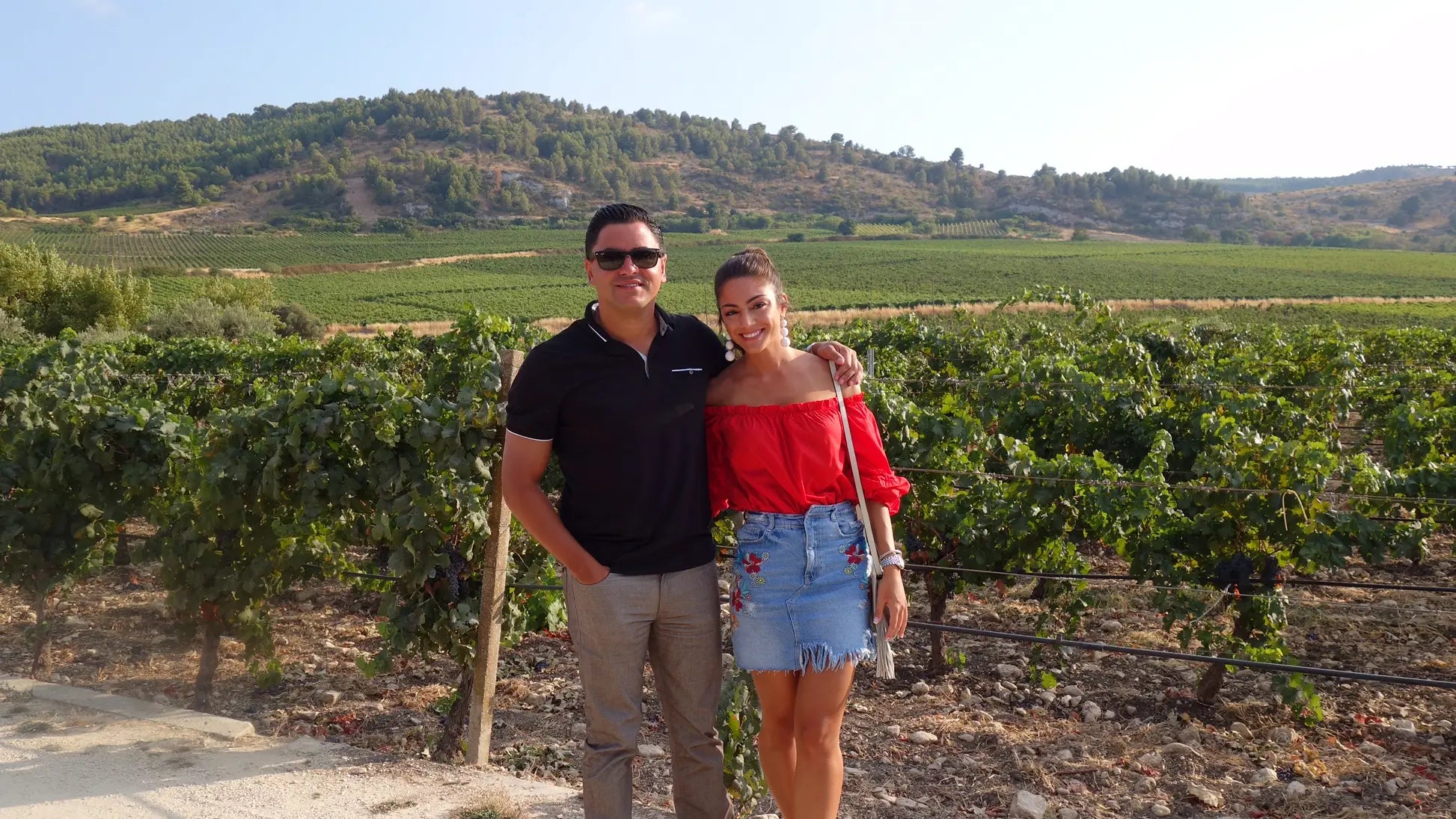 Before: original photo of couple outdoors