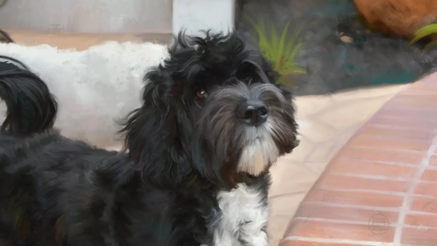 After: painted style of a dog